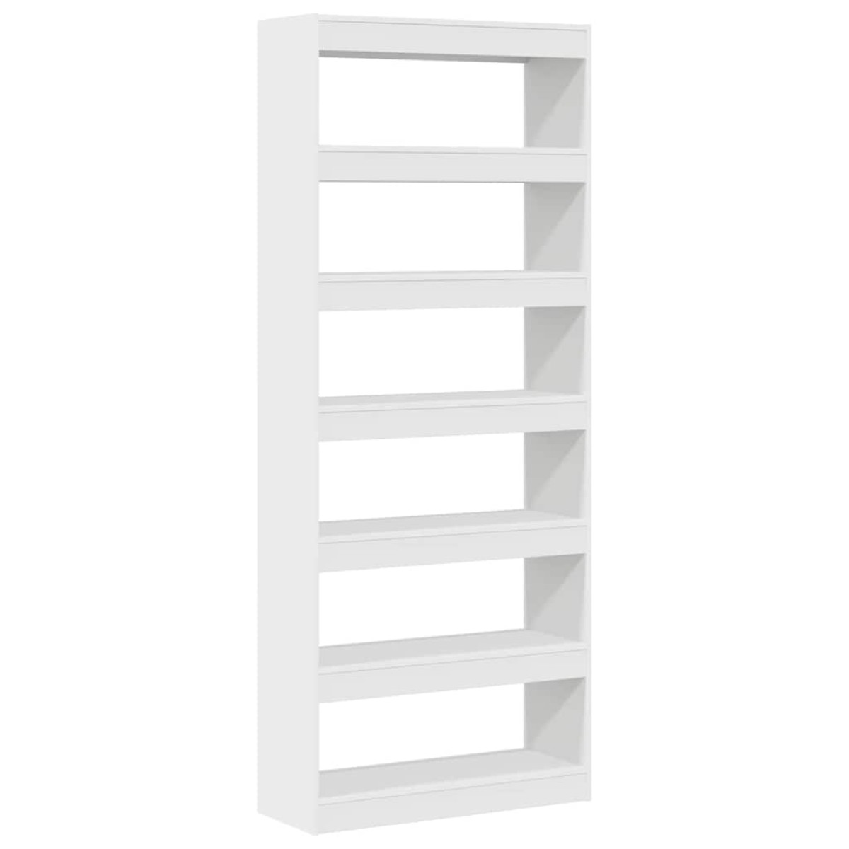 vidaXL Βιβλιοθήκη 6 επιπέδων 80 x 30 x 198 εκ Επεξεργασμένο Ξύλο Λευκό
