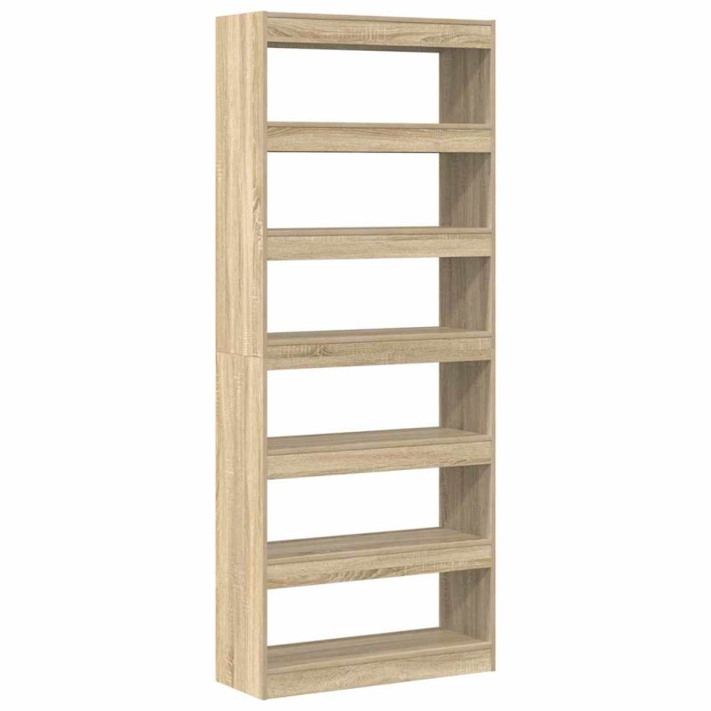 vidaXL Βιβλιοθήκη 6 επιπέδων 80 x 30 x 198 εκ Επεξεργασμένο Ξύλο