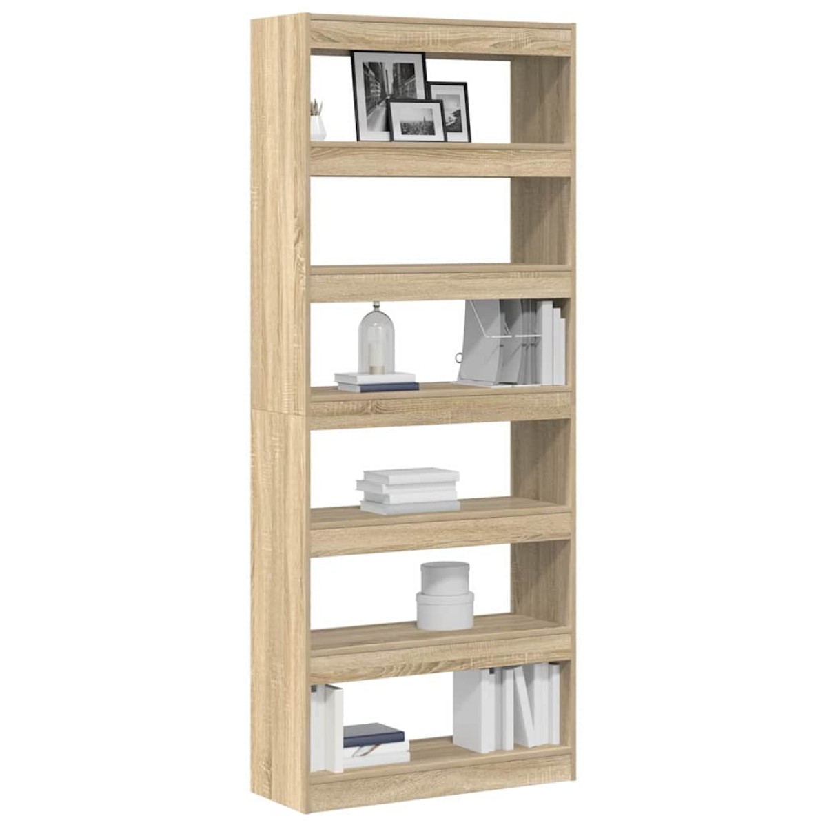 vidaXL Βιβλιοθήκη 6 επιπέδων 80 x 30 x 198 εκ Επεξεργασμένο Ξύλο