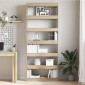vidaXL Βιβλιοθήκη 6 επιπέδων 80 x 30 x 198 εκ Επεξεργασμένο Ξύλο