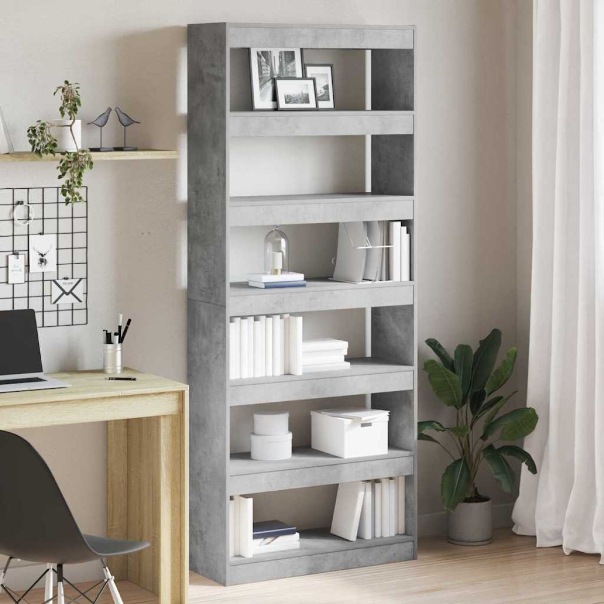 vidaXL Βιβλιοθήκη 6 επιπέδων 80 x 30 x 198 εκ Επεξεργασμένο Ξύλο