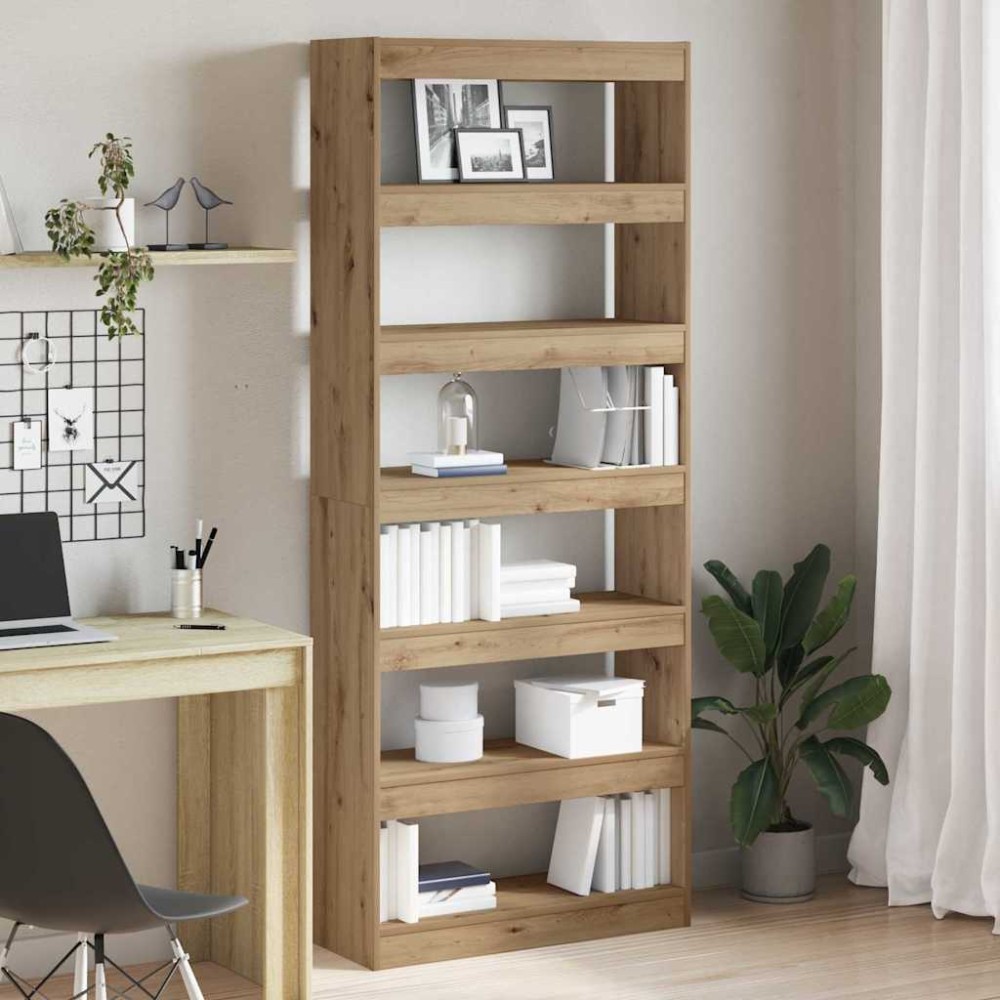vidaXL Βιβλιοθήκη 6 επιπέδων 80 x 30 x 198 εκ Επεξεργασμένο Ξύλο