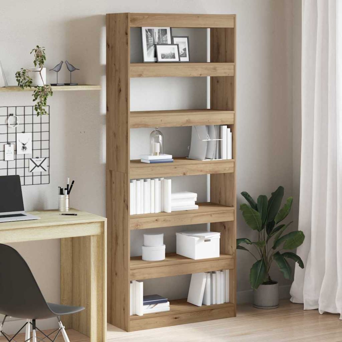 vidaXL Βιβλιοθήκη 6 επιπέδων 80 x 30 x 198 εκ Επεξεργασμένο Ξύλο
