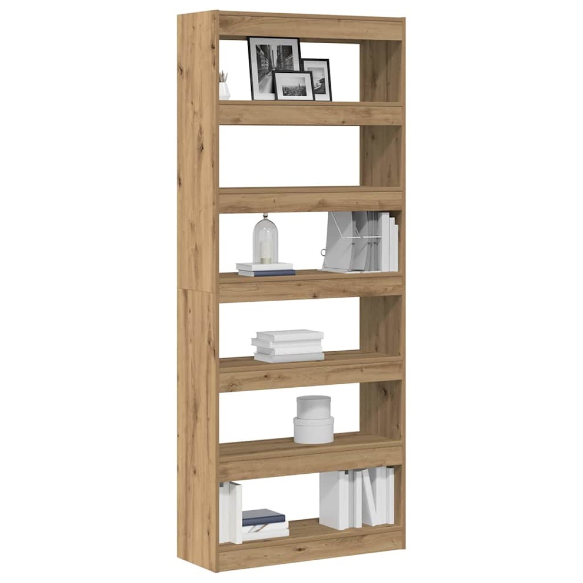 vidaXL Βιβλιοθήκη 6 επιπέδων 80 x 30 x 198 εκ Επεξεργασμένο Ξύλο