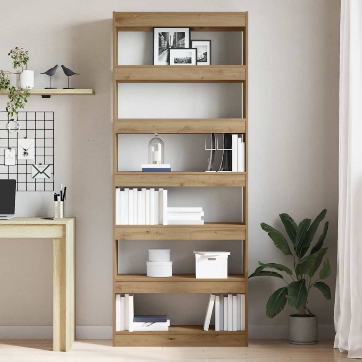 vidaXL Βιβλιοθήκη 6 επιπέδων 80 x 30 x 198 εκ Επεξεργασμένο Ξύλο