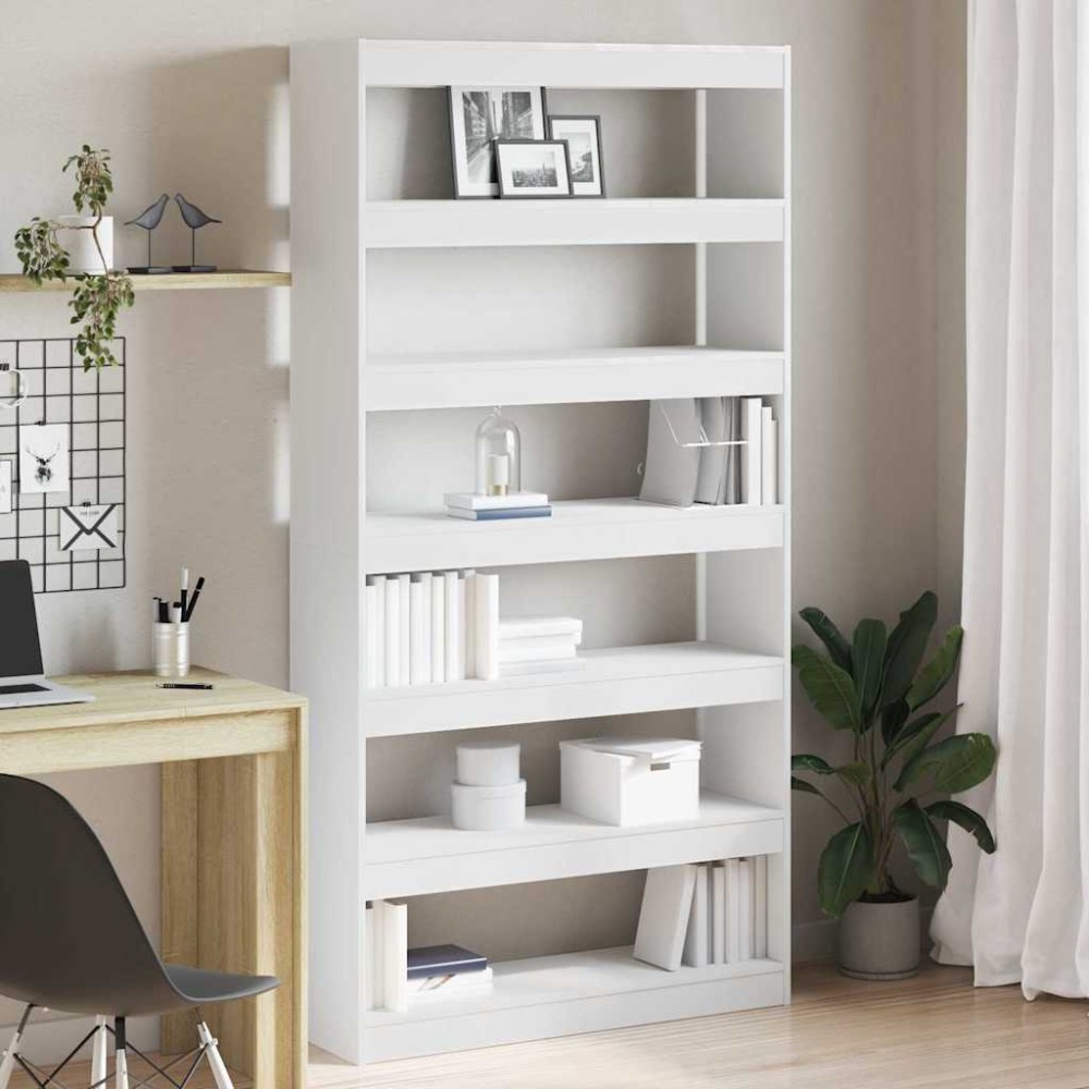 vidaXL Βιβλιοθήκη 6 επίπεδα 100 x 30 x 198 εκ. Επεξεργασμένο Ξύλο