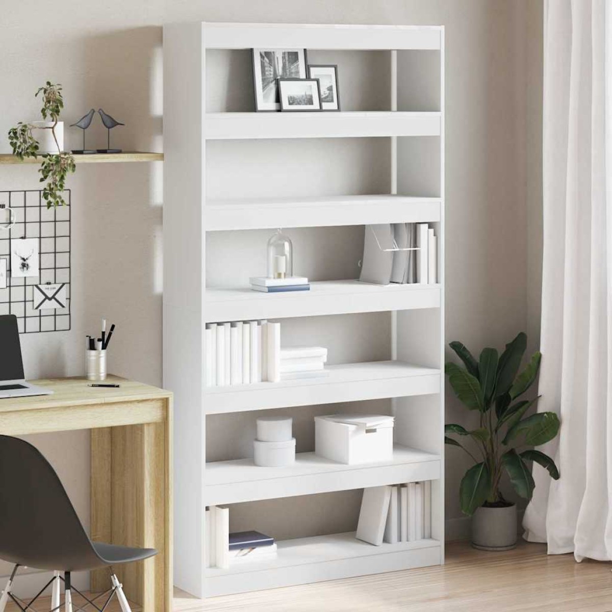 vidaXL Βιβλιοθήκη 6 επίπεδα 100 x 30 x 198 εκ. Επεξεργασμένο Ξύλο