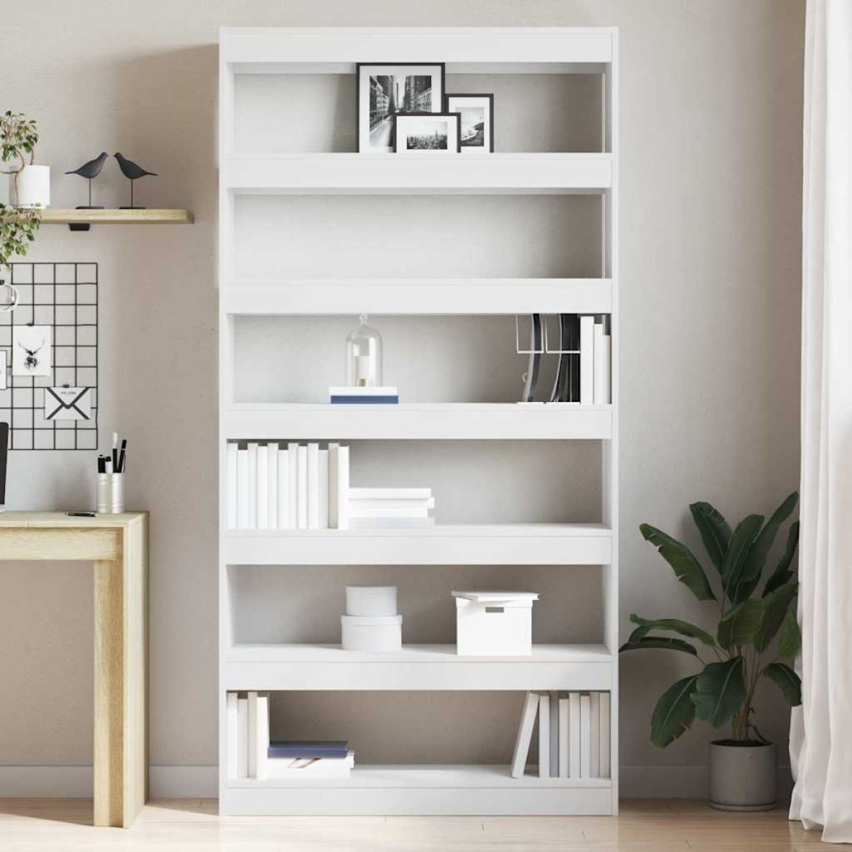 vidaXL Βιβλιοθήκη 6 επίπεδα 100 x 30 x 198 εκ. Επεξεργασμένο Ξύλο