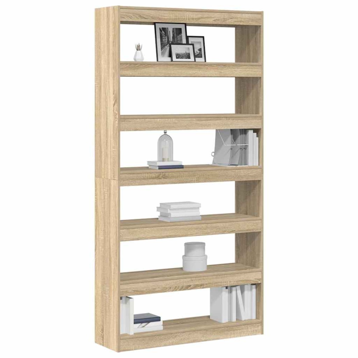 vidaXL Βιβλιοθήκη 6 επίπεδα 100 x 30 x 198 εκ. Επεξεργασμένο Ξύλο