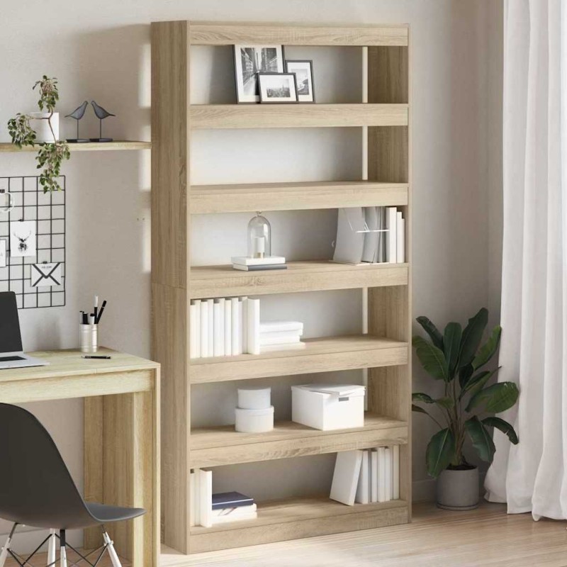 vidaXL Βιβλιοθήκη 6 επίπεδα 100 x 30 x 198 εκ. Επεξεργασμένο Ξύλο