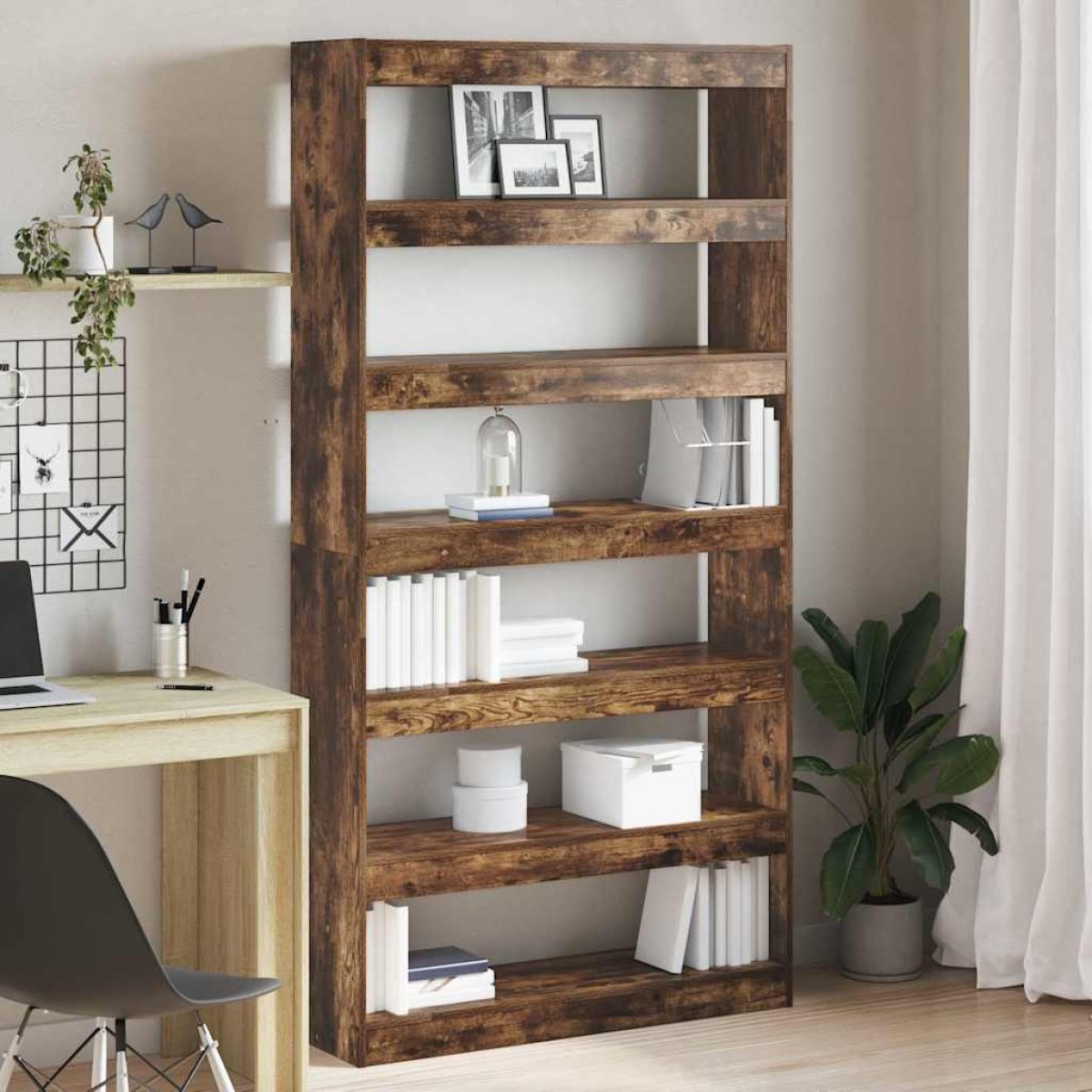 vidaXL Βιβλιοθήκη 6 επίπεδα 100 x 30 x 198 εκ. Επεξεργασμένο Ξύλο