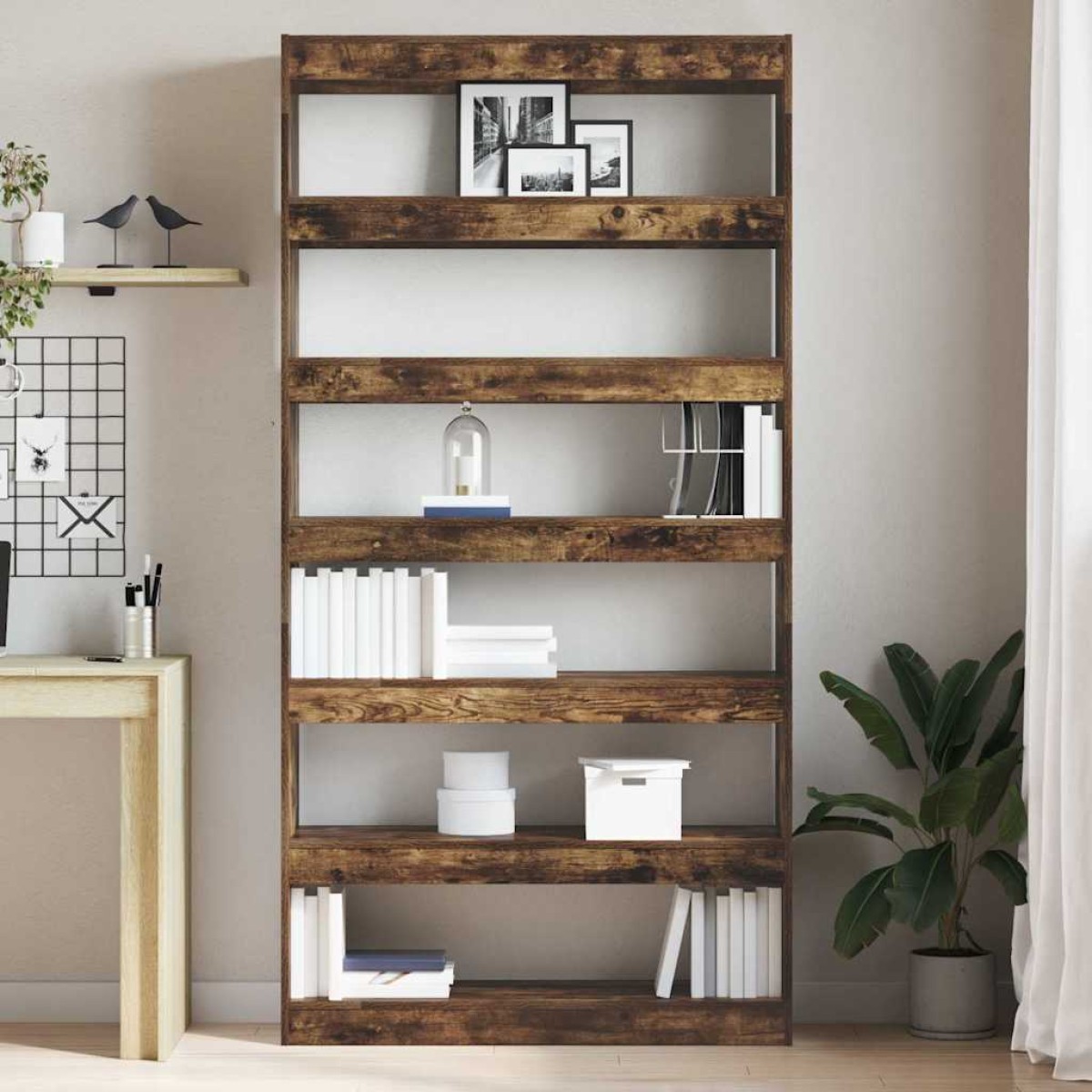 vidaXL Βιβλιοθήκη 6 επίπεδα 100 x 30 x 198 εκ. Επεξεργασμένο Ξύλο