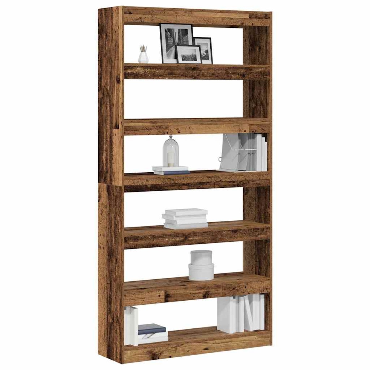 vidaXL Βιβλιοθήκη 6 επίπεδα 100 x 30 x 198 εκ. Επεξεργασμένο Ξύλο
