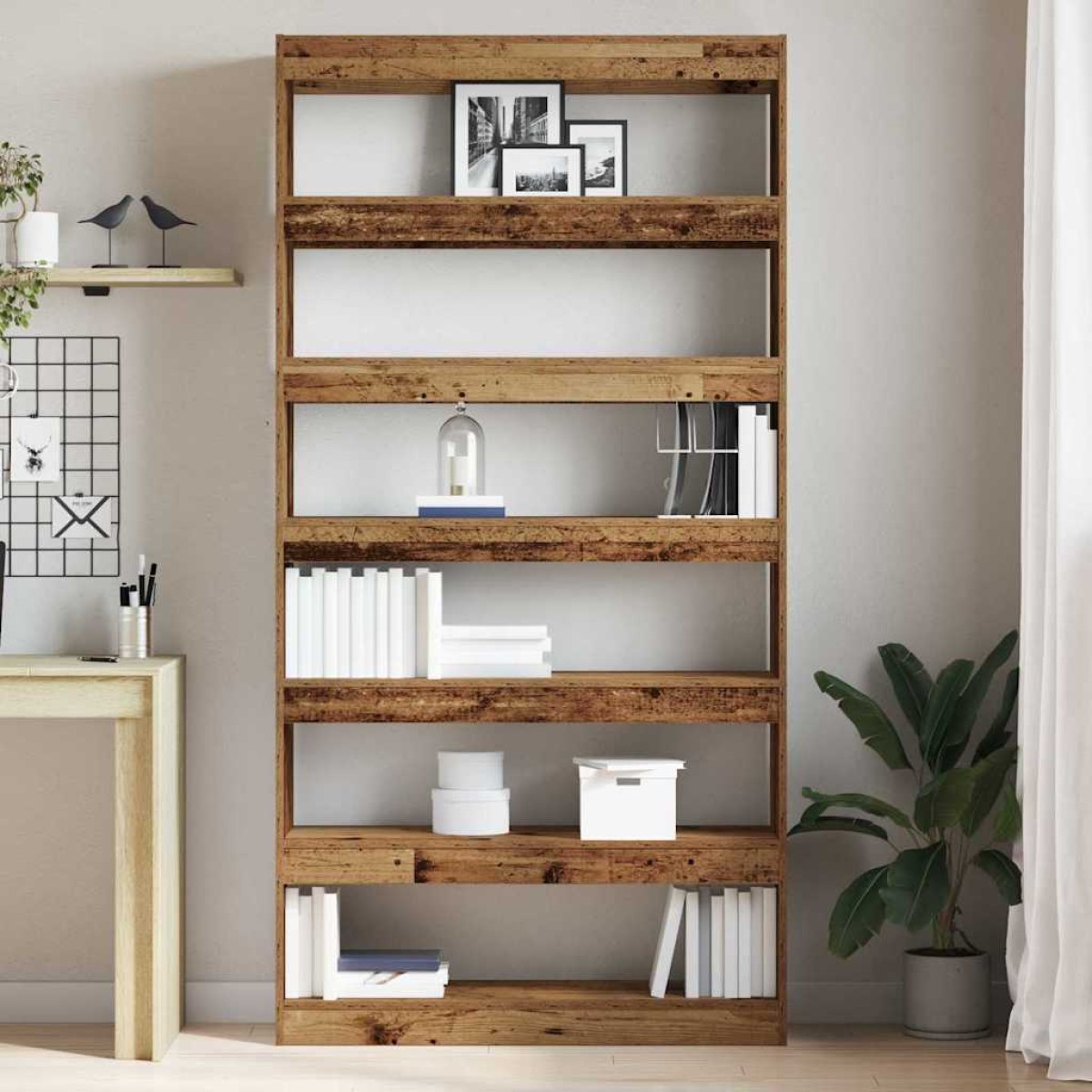 vidaXL Βιβλιοθήκη 6 επίπεδα 100 x 30 x 198 εκ. Επεξεργασμένο Ξύλο