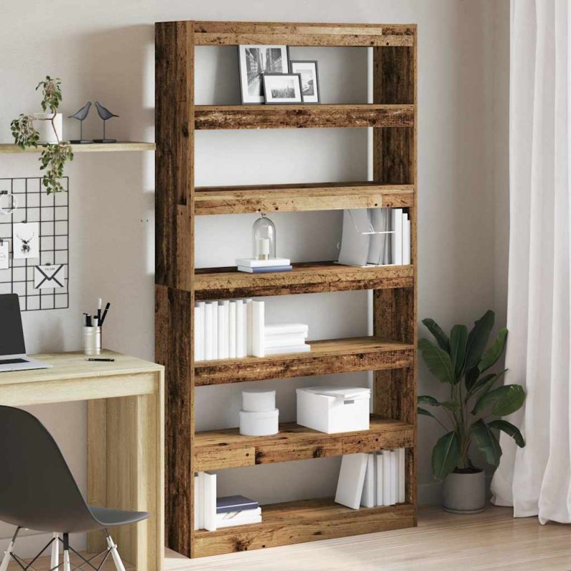 vidaXL Βιβλιοθήκη 6 επίπεδα 100 x 30 x 198 εκ. Επεξεργασμένο Ξύλο