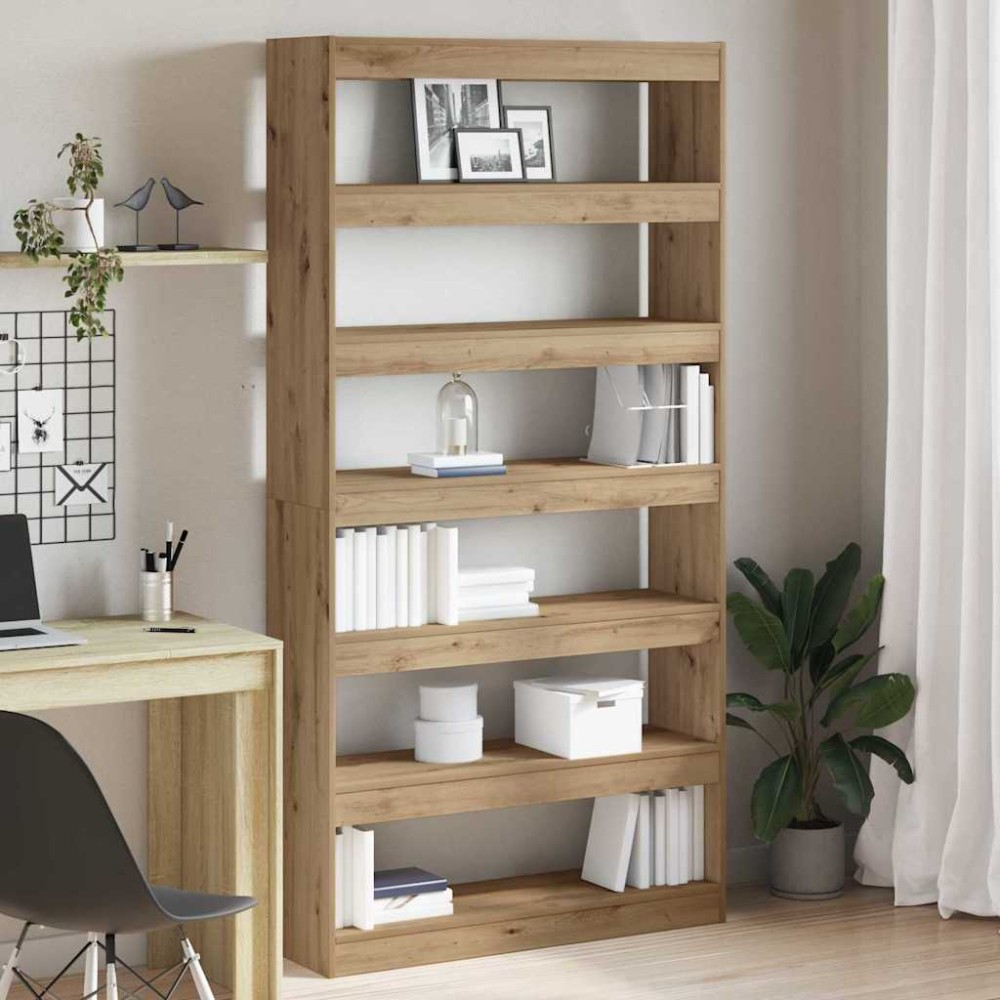vidaXL Βιβλιοθήκη 6 επίπεδα 100 x 30 x 198 εκ. Επεξεργασμένο Ξύλο