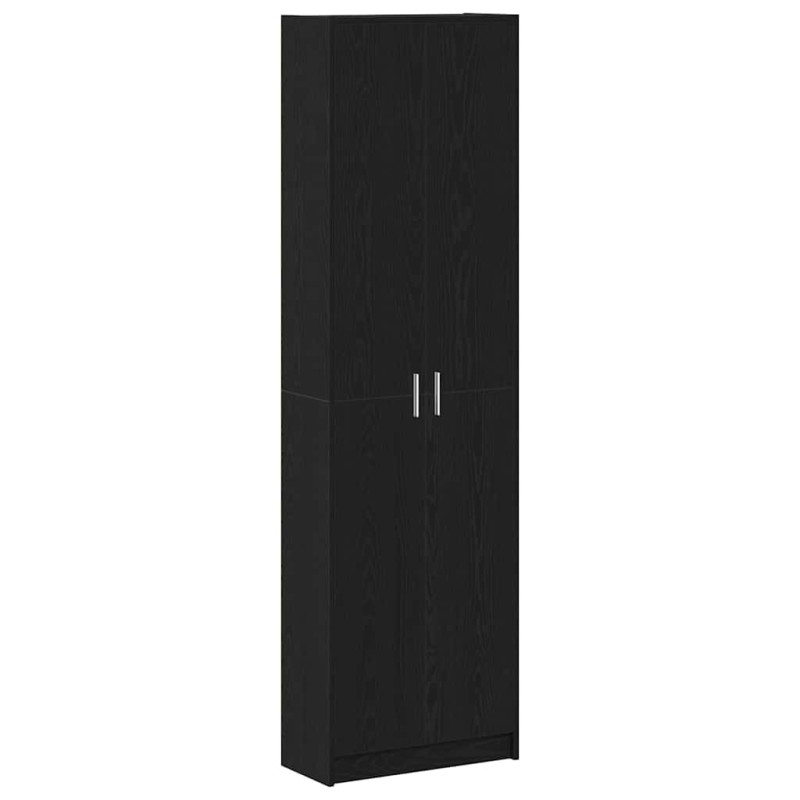 vidaXL Ντουλάπι Μαύρη Οξυά 55 x 25 x 189 εκ. Επεξεργασμένο Ξύλο