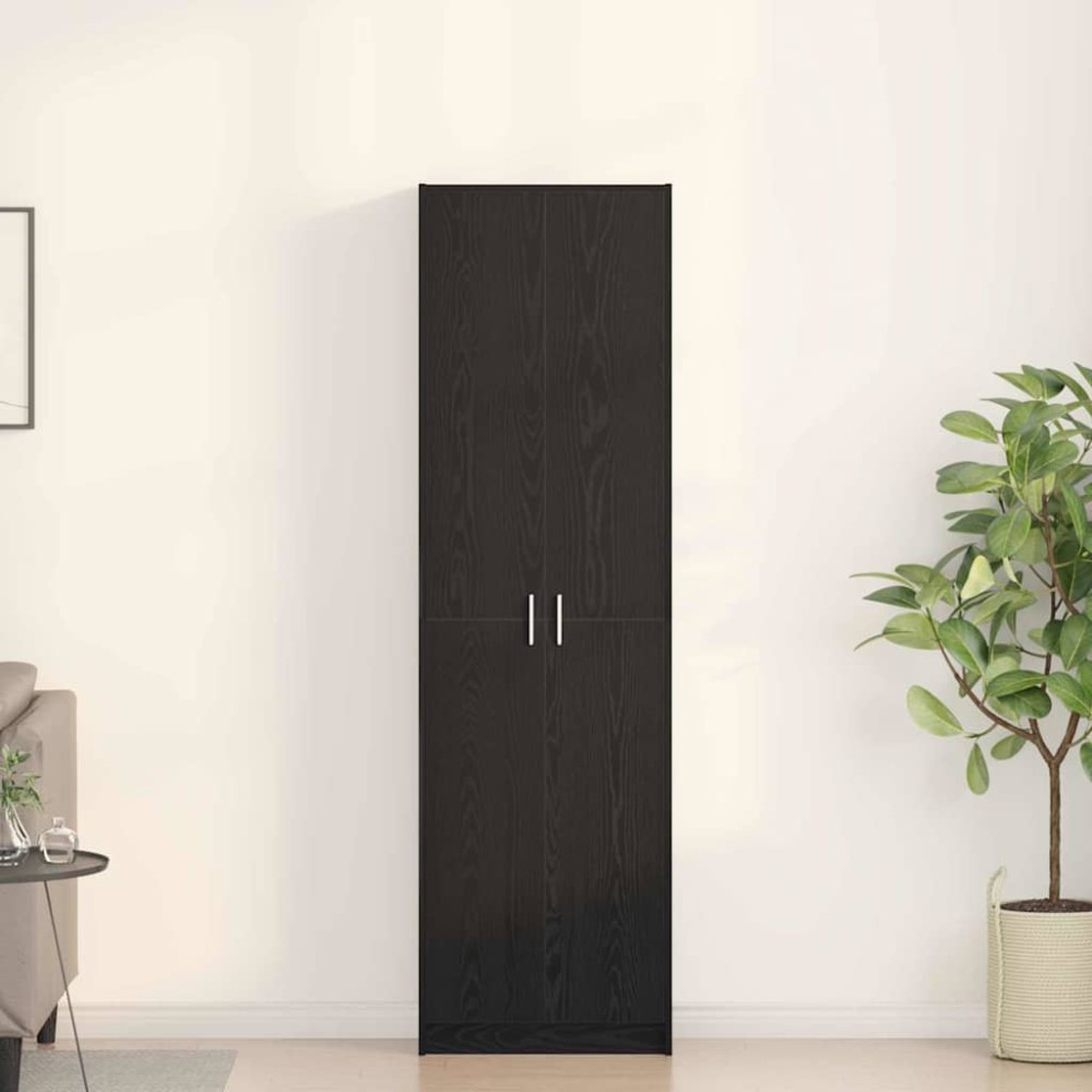 vidaXL Ντουλάπι Μαύρη Οξυά 55 x 25 x 189 εκ. Επεξεργασμένο Ξύλο