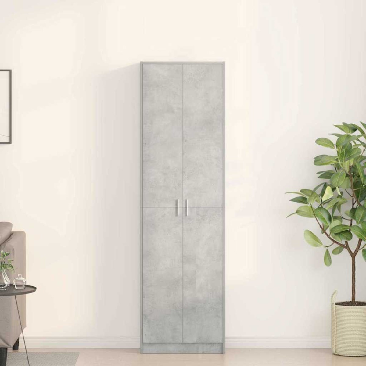 vidaXL Ντουλάπι Σκυρόδεμα Γκρι 55 x 25 x 189 εκ. Επεξεργασμένο Ξύλο