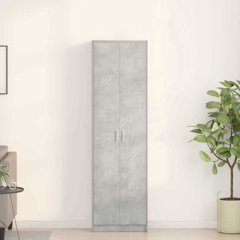 vidaXL Ντουλάπι Σκυρόδεμα Γκρι 55 x 25 x 189 εκ. Επεξεργασμένο Ξύλο