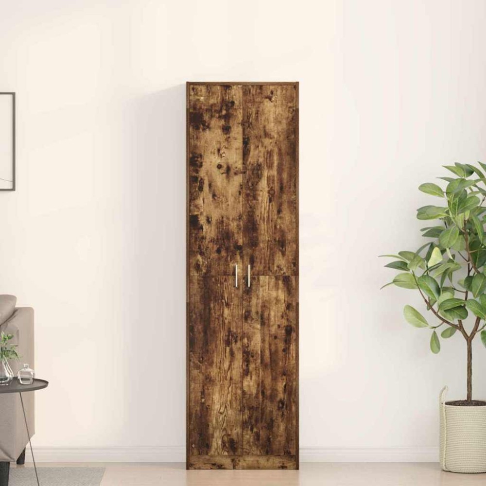 vidaXL Ντουλάπι Καπνιστό Δρύς 55 x 25 x 189 εκ. Επεξεργασμένο Ξύλο