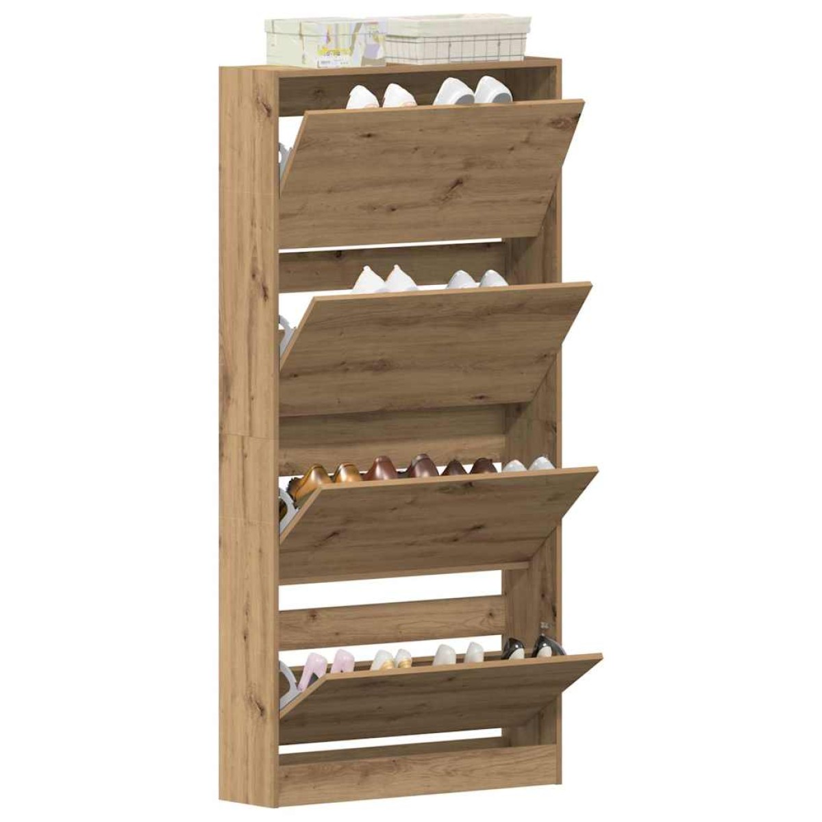 vidaXL Ντουλάπα Παπουτσιών 80 x 21 x 163,5 cm Επεξεργασμένο Ξύλο
