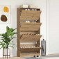 vidaXL Ντουλάπα Παπουτσιών 80 x 21 x 163,5 cm Επεξεργασμένο Ξύλο
