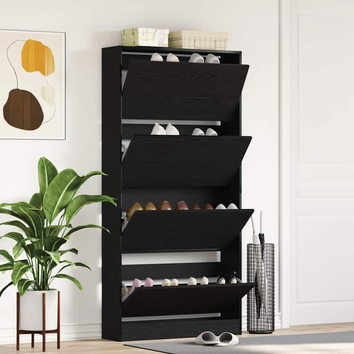 vidaXL Ντουλάπα Παπουτσιών 80 x 21 x 163,5 cm Επεξεργασμένο Ξύλο