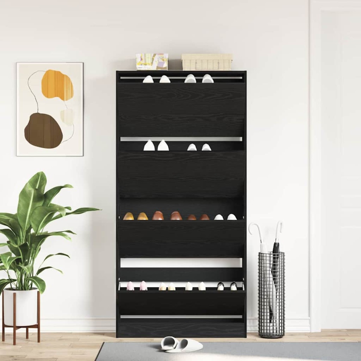 vidaXL Ντουλάπα Παπουτσιών 80 x 21 x 163,5 cm Επεξεργασμένο Ξύλο