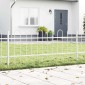 vidaXL Φράχτης Κήπου BOXTEL 3 τμχ. 5,1 x 0,6 μ Ατσάλι με Πούδρα Λευκό
