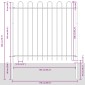 vidaXL Φράχτης Κήπου BOXTEL 3 τμχ. 5,1 x 1,5 μ Ατσάλι με Πούδρα Λευκό