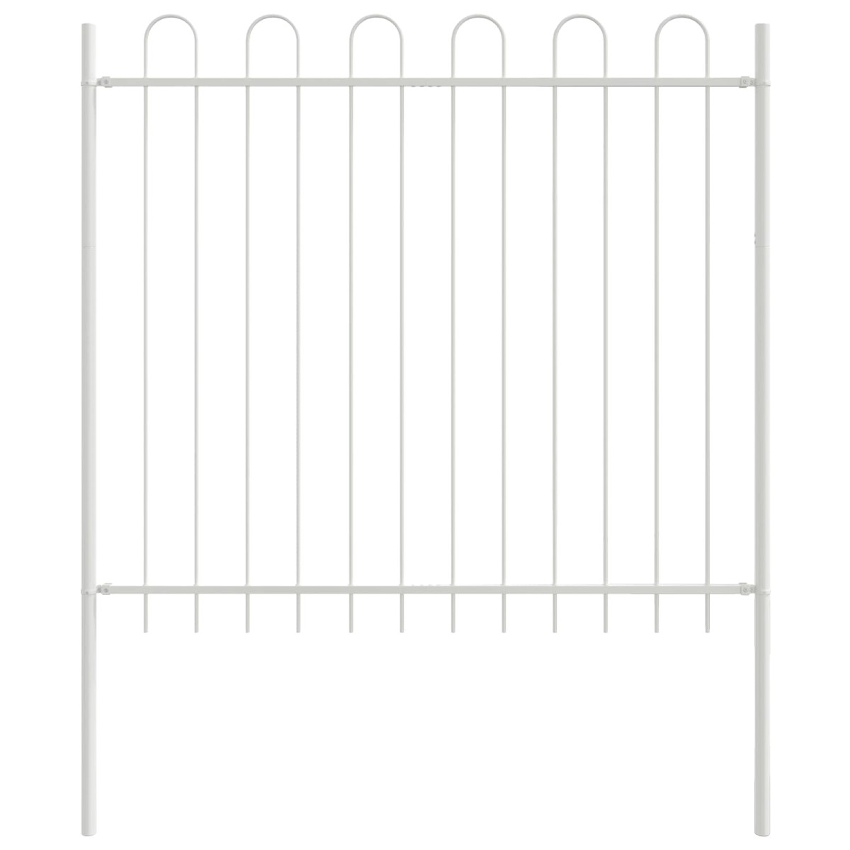 vidaXL Φράχτης Κήπου WOERDEN 4 τμχ. 6,8 x 1,5 μ Ατσάλι με Πούδρα Λευκό