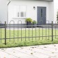 vidaXL Φράχτης Κήπου BOXTEL 6 τμχ. 10,2 x 0,6 μ Ατσάλι με Πούδρα Γκρι