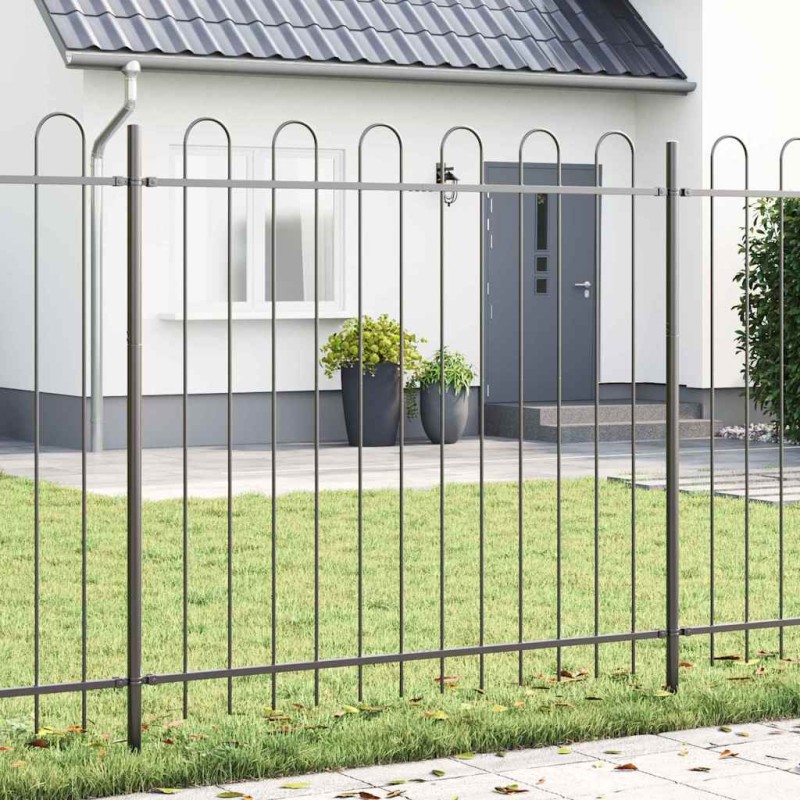 vidaXL Φράχτης Κήπου BOXTEL 6 τμχ. 10,2 x 1,5 μ Ατσάλι με Πούδρα Γκρι