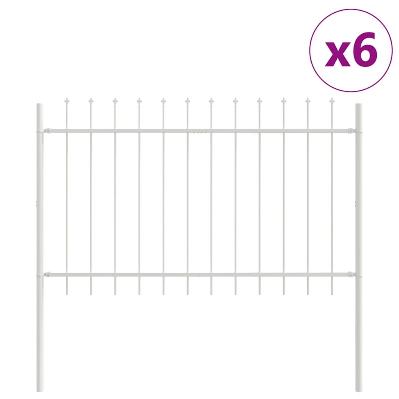 vidaXL Φράχτης Κήπου WOERDEN 6 τμχ. 10,2 x 1,2 μ Ατσάλι με Πούδρα