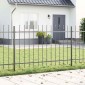 vidaXL Φράχτης Κήπου WOERDEN 7 τμχ. 11,9 x 0,8 μ Ατσάλι με Πούδρα Γκρι