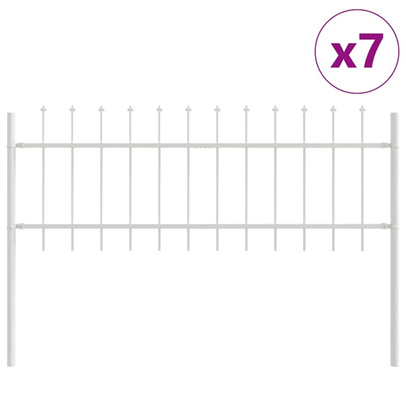 vidaXL Φράχτης Κήπου WOERDEN 7 τμχ. 11,9 x 0,6 μ Ατσάλι με Πούδρα