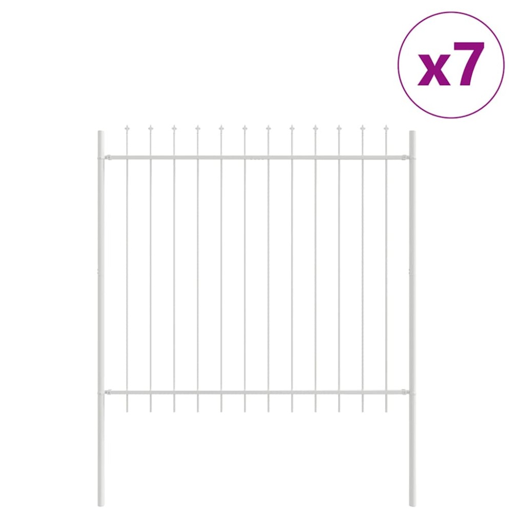 vidaXL Φράχτης Κήπου WOERDEN 7 τμχ. 11,9 x 1,5 μ Ατσάλι με Πούδρα