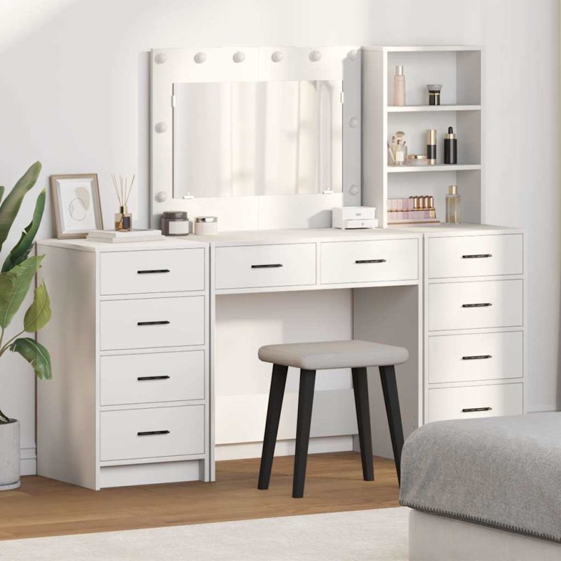 vidaXL Τραπέζι περιποίησης 3 τμχ. Λευκό 78,5 x 41 x 135 εκ