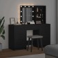 vidaXL Τραπέζι περιποίησης 3 τμχ. Μαύρο 40 x 41 x 135 εκ.