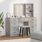 vidaXL Τραπέζι περιποίησης 3 τμχ. Γκρι 40 x 41 x 135 εκ.