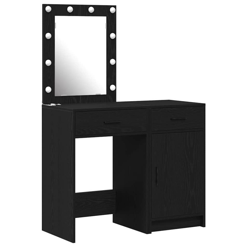 vidaXL Τραπέζι περιποίησης 2 τμχ. Μαύρο 50 x 41 x 135 εκ