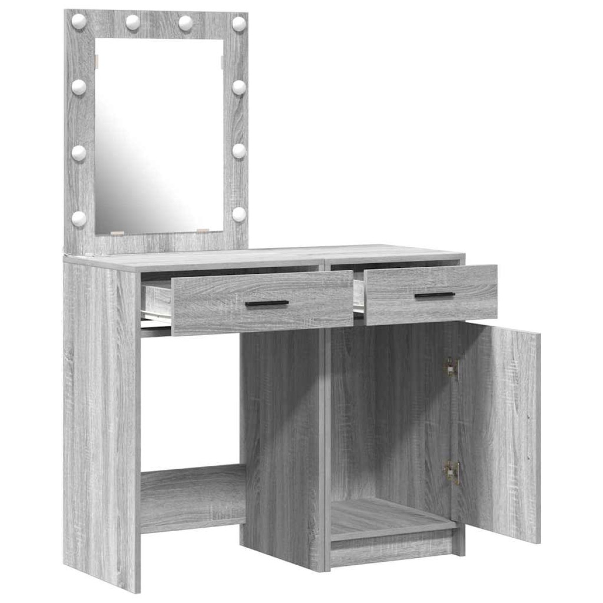 vidaXL Τραπέζι περιποίησης 2 τμχ. Γκρι 50 x 41 x 135 εκ