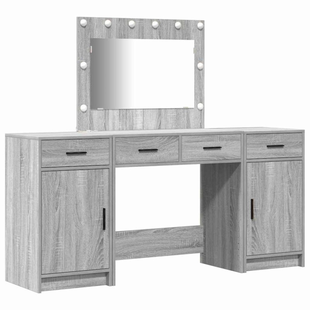 vidaXL Τραπέζι περιποίησης 3 τμχ. Γκρι 78,5 x 41 x 135 εκ