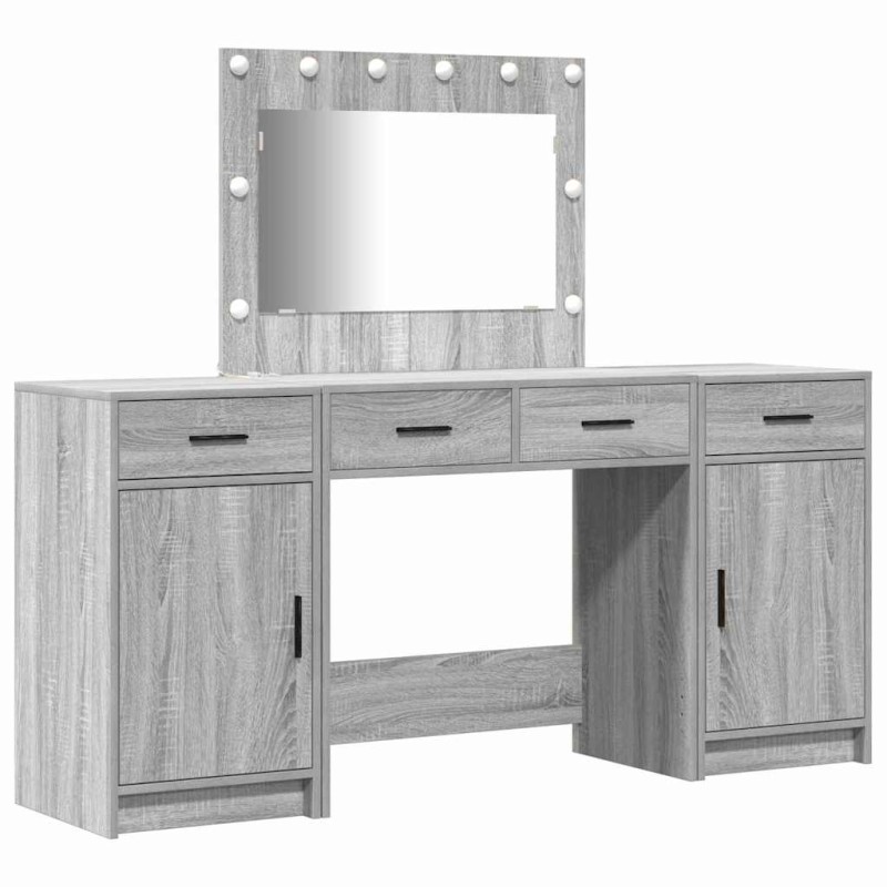 vidaXL Τραπέζι περιποίησης 3 τμχ. Γκρι 78,5 x 41 x 135 εκ