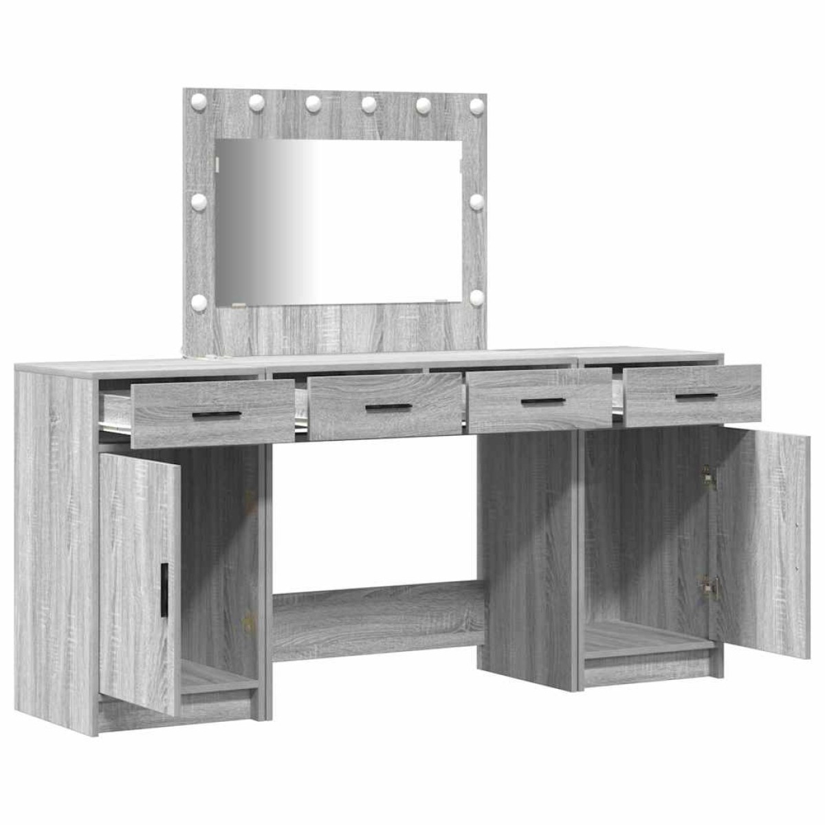 vidaXL Τραπέζι περιποίησης 3 τμχ. Γκρι 78,5 x 41 x 135 εκ