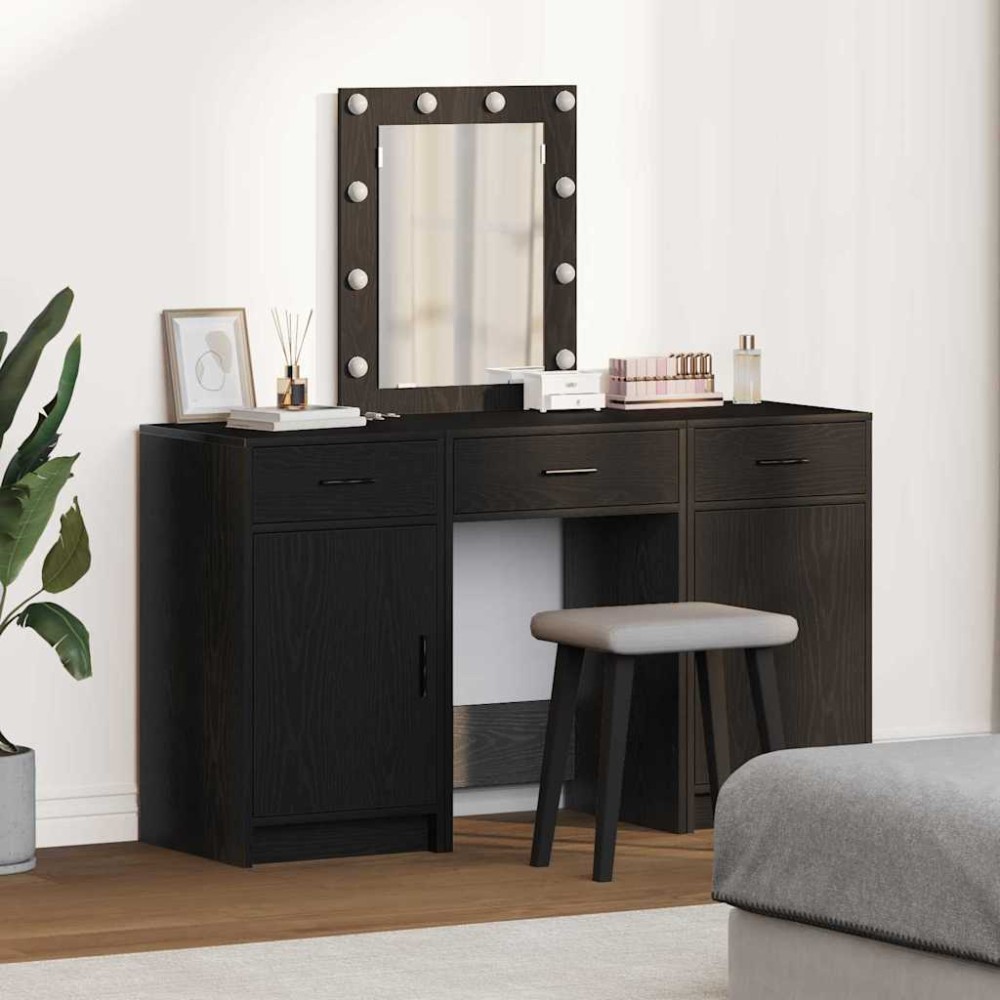 vidaXL Τραπέζι περιποίησης Μαύρο 50 x 41 x 135 εκ Επεξεργασμένο Ξύλο
