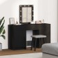vidaXL Τραπέζι περιποίησης Μαύρο 50 x 41 x 135 εκ Επεξεργασμένο Ξύλο