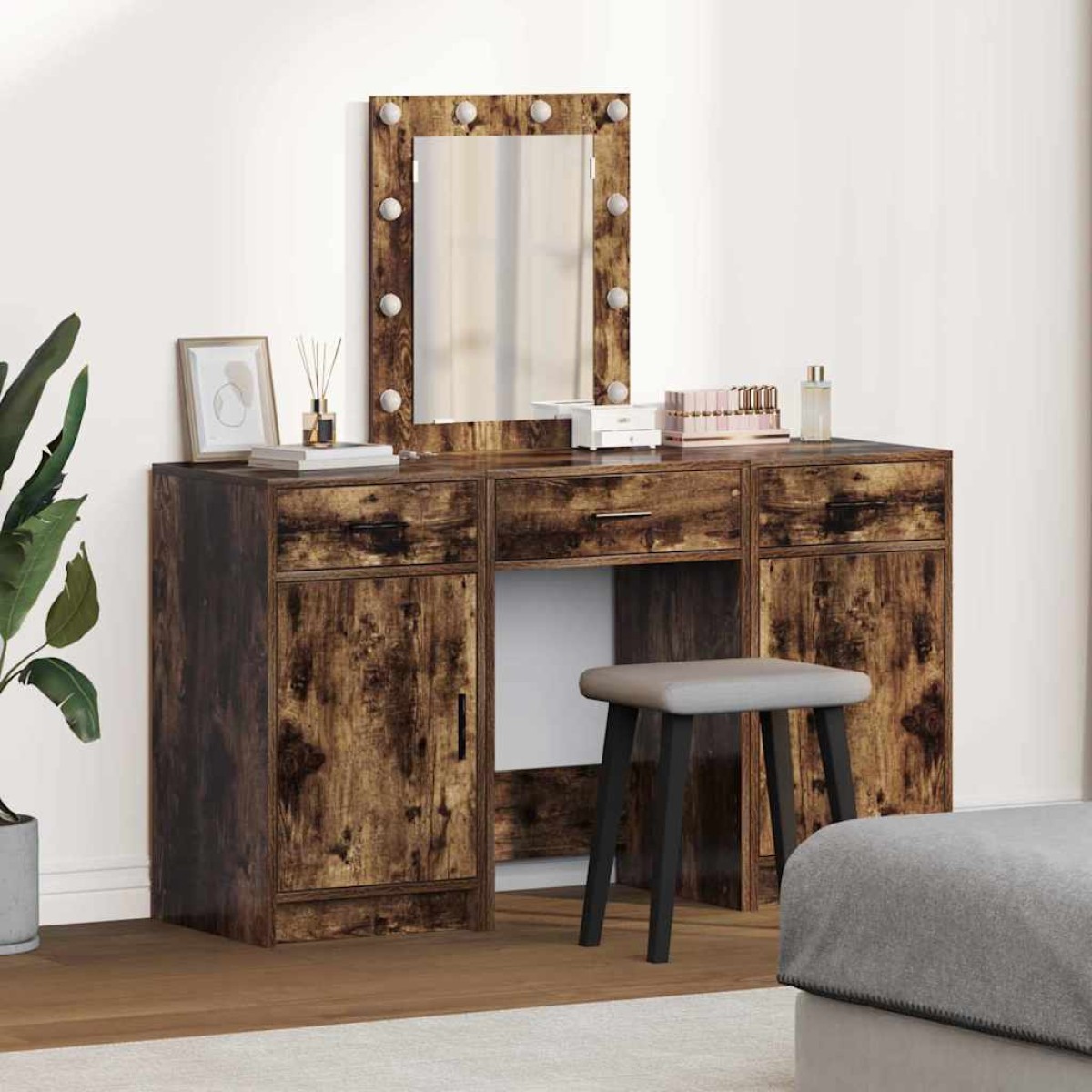 vidaXL Τραπέζι περιποίησης Καφέ 50 x 41 x 135 εκ Επεξεργασμένο Ξύλο