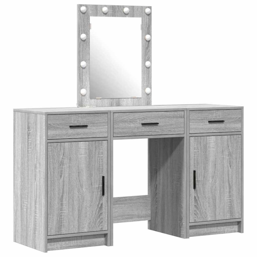 vidaXL Τραπέζι περιποίησης Γκρι 50 x 41 x 135 εκ Επεξεργασμένο Ξύλο